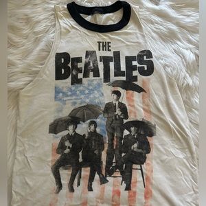 The Beatles American flag strap shirt